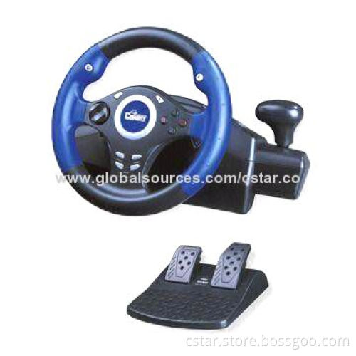 Steering Wheel for PC, USB, with Precise Auto Centering Feature and Vibration Functions